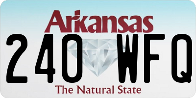 AR license plate 240WFQ