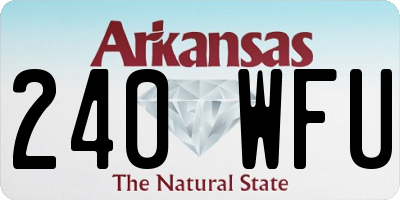 AR license plate 240WFU