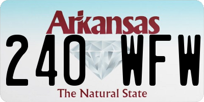 AR license plate 240WFW