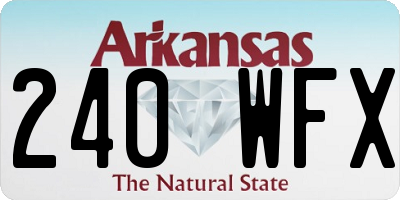 AR license plate 240WFX
