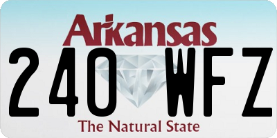 AR license plate 240WFZ