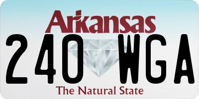 AR license plate 240WGA