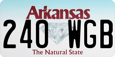 AR license plate 240WGB