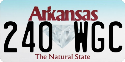 AR license plate 240WGC