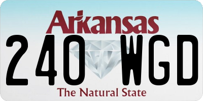 AR license plate 240WGD
