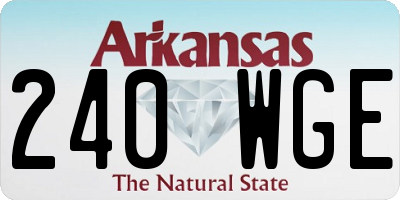 AR license plate 240WGE