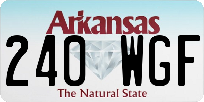 AR license plate 240WGF