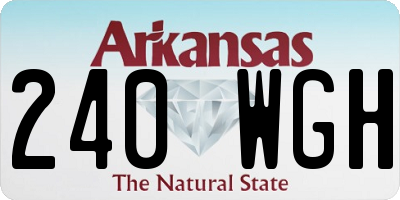 AR license plate 240WGH
