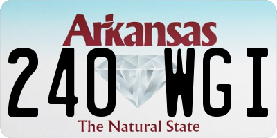 AR license plate 240WGI