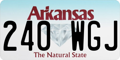 AR license plate 240WGJ