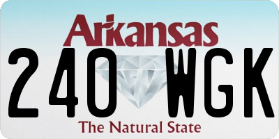 AR license plate 240WGK