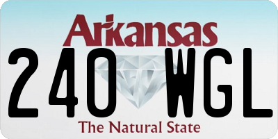 AR license plate 240WGL