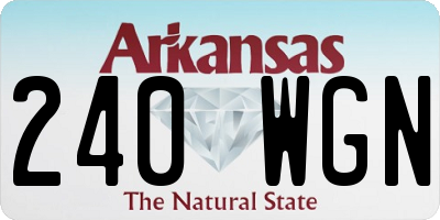 AR license plate 240WGN