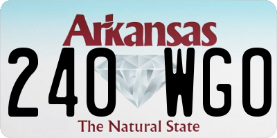AR license plate 240WGO