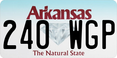 AR license plate 240WGP