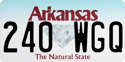 AR license plate 240WGQ