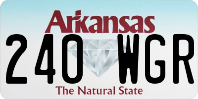 AR license plate 240WGR