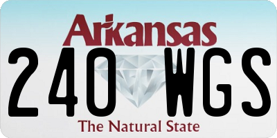 AR license plate 240WGS