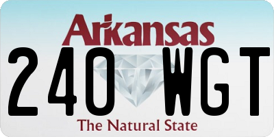 AR license plate 240WGT