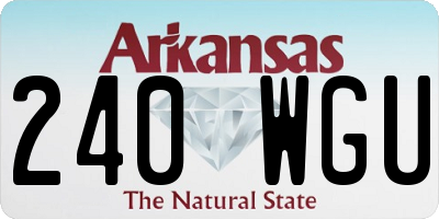 AR license plate 240WGU