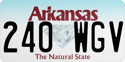 AR license plate 240WGV