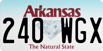 AR license plate 240WGX