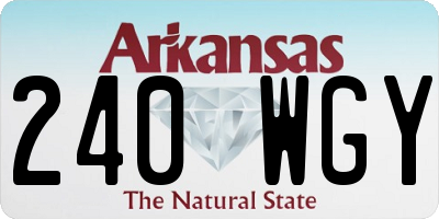 AR license plate 240WGY