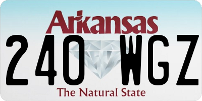 AR license plate 240WGZ