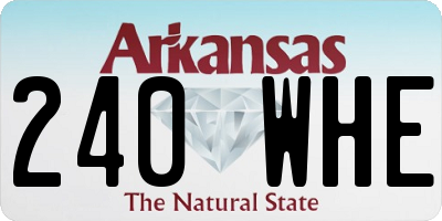 AR license plate 240WHE