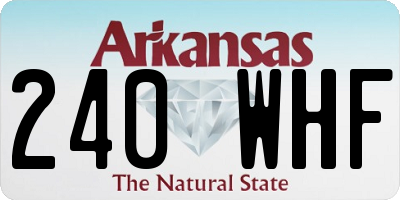 AR license plate 240WHF