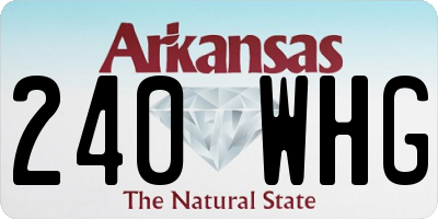 AR license plate 240WHG