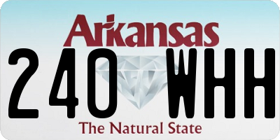 AR license plate 240WHH