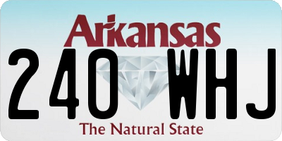AR license plate 240WHJ