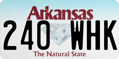 AR license plate 240WHK
