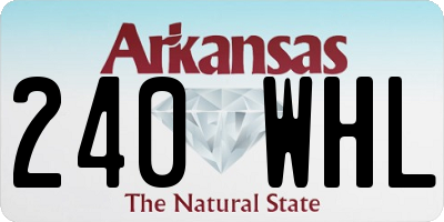 AR license plate 240WHL