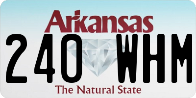 AR license plate 240WHM
