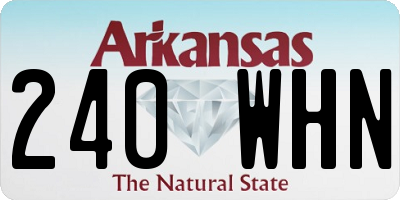 AR license plate 240WHN
