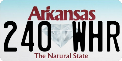AR license plate 240WHR
