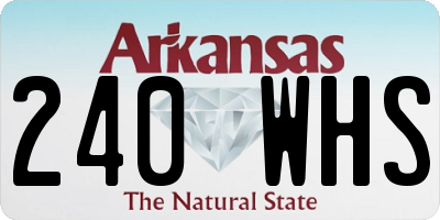 AR license plate 240WHS