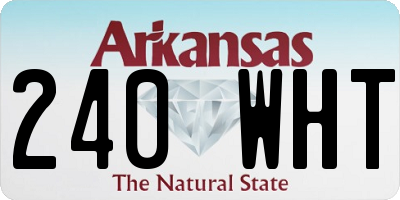 AR license plate 240WHT