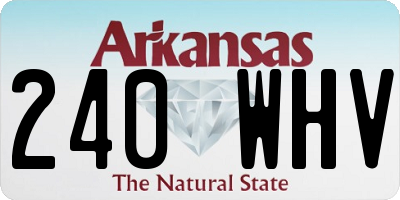 AR license plate 240WHV