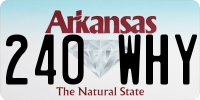 AR license plate 240WHY