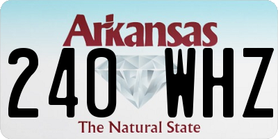 AR license plate 240WHZ