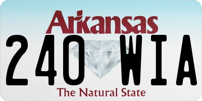AR license plate 240WIA
