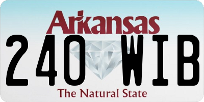 AR license plate 240WIB
