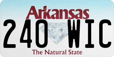 AR license plate 240WIC