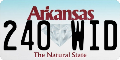 AR license plate 240WID