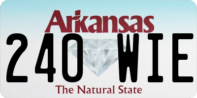 AR license plate 240WIE