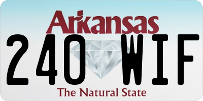 AR license plate 240WIF