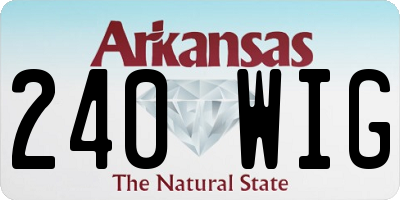 AR license plate 240WIG